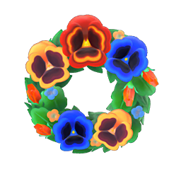 ポップなパンジーのリース