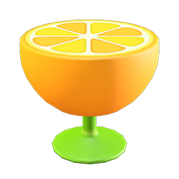 オレンジのサイドテーブル
